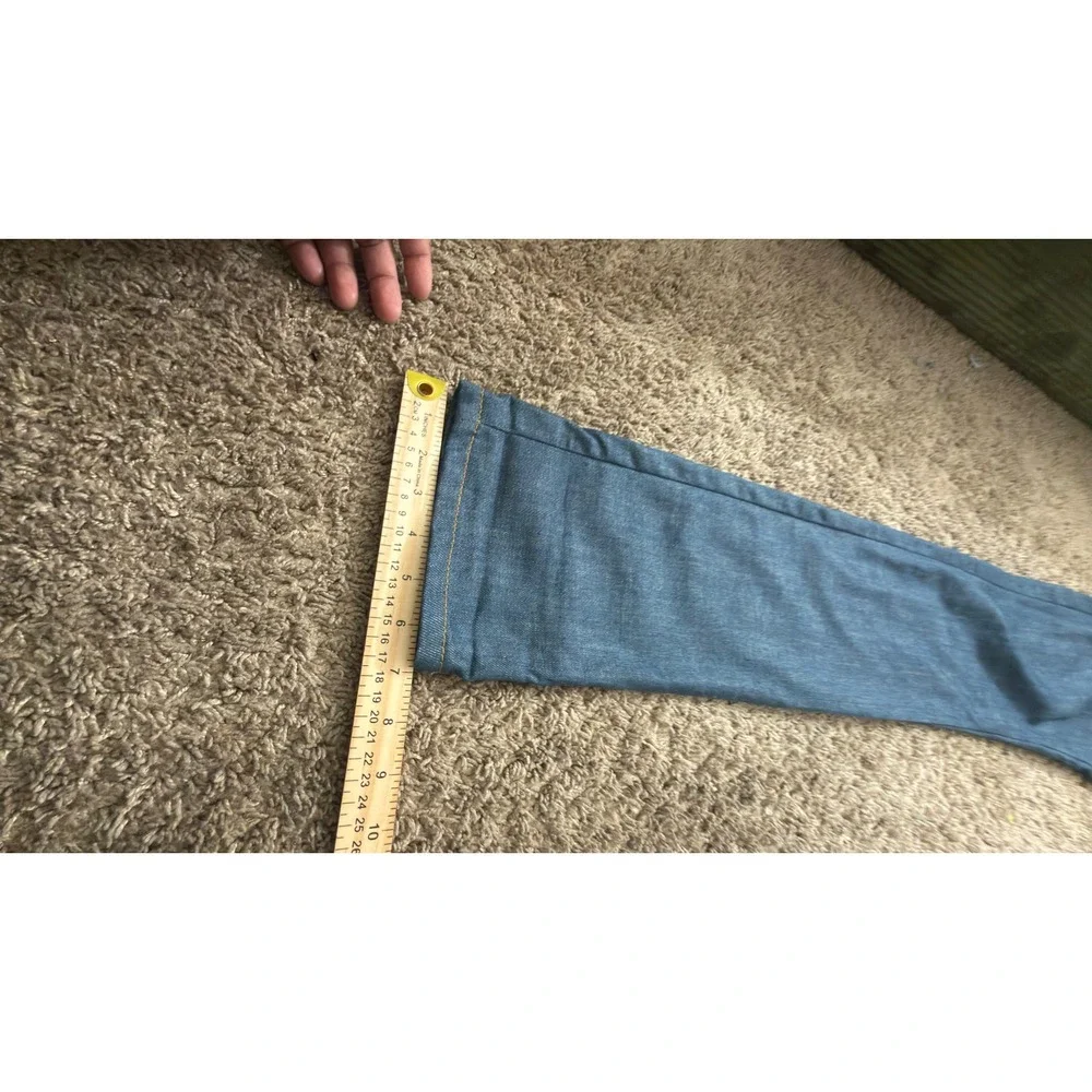 Naked & Famous SkinnyGuy Mid Blue Organic Denim Jeans Mens 31x35 Selvedge kk07